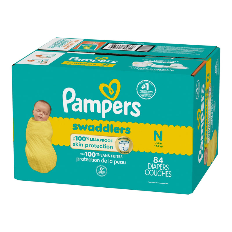 Pampers Swaddler Size 0 Newborn Baby Diapers, 84-pc E9