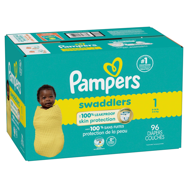 Pampers Swaddler Size 1 Leak-Free Baby Diapers, 96-pc O1