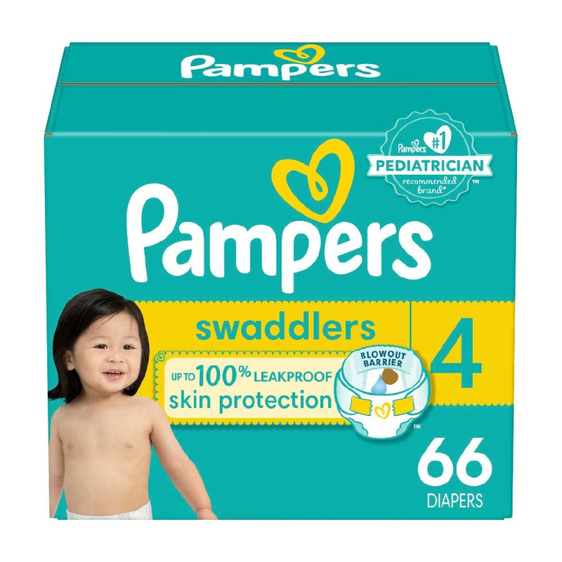 Pampers Swaddler Size 4 Leak-Free Baby Diapers, 66-pc Z5