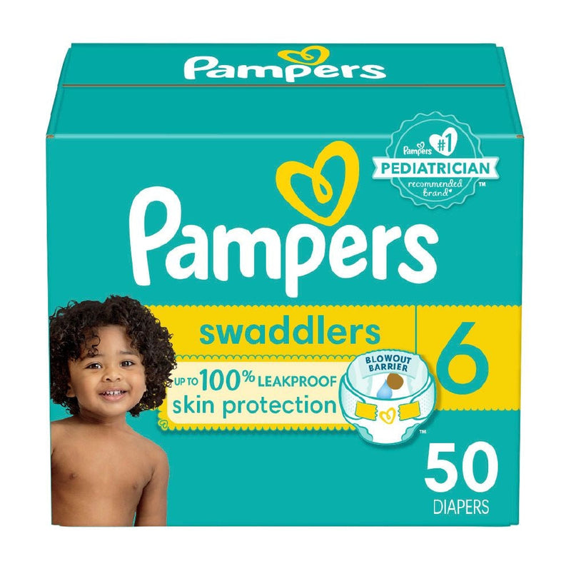 Pampers Swaddlers Size 6 Leak-Free Diapers, 50-pc D9