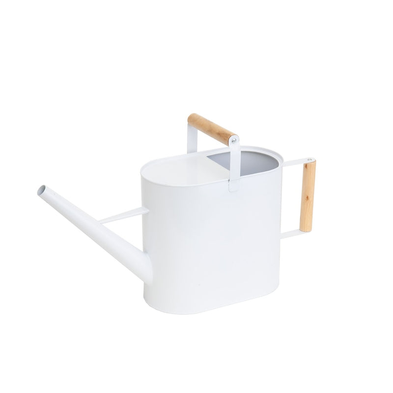 Panacea Nordic Habitat Wood Finish Watering Can, White, 2-Gal Y4