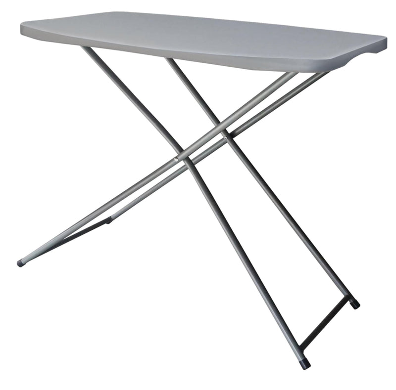 Peakform Height Adjustable Plastic & Metal Portable Folding Activity Table, Indoor/Outdoor, White O5