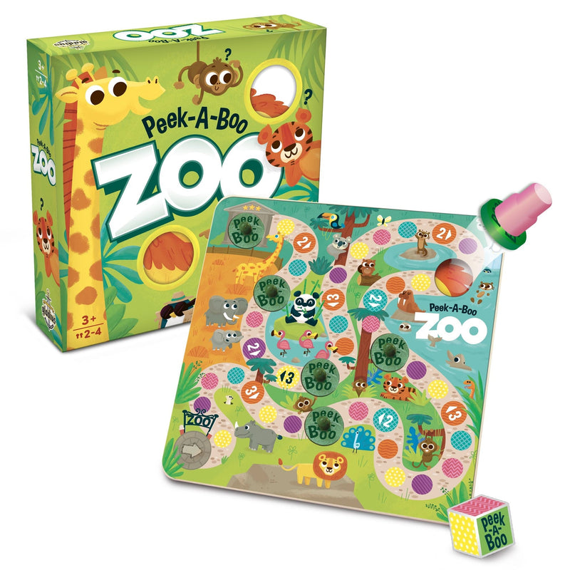 Peek-A-Boo Zoo Dice Rolling Animal Board Game, Ages 3+ C9