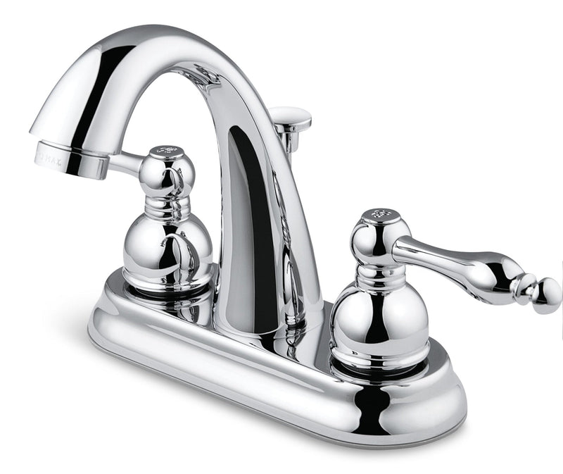 Peerless Double Handle Curved Spout 4-in Centreset Bathroom Sink Faucet, Chrome A2