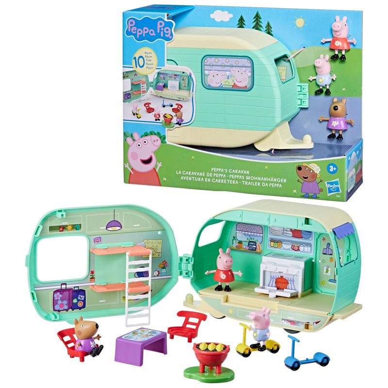 Peppa Pig 2-in-1 Caravan/Camper Playset with 3 Figures X7