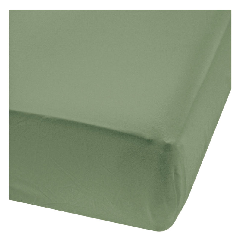 Perlimpinpin Bamboo Baby Crib Fitted Sheets, Hunter Green Q3