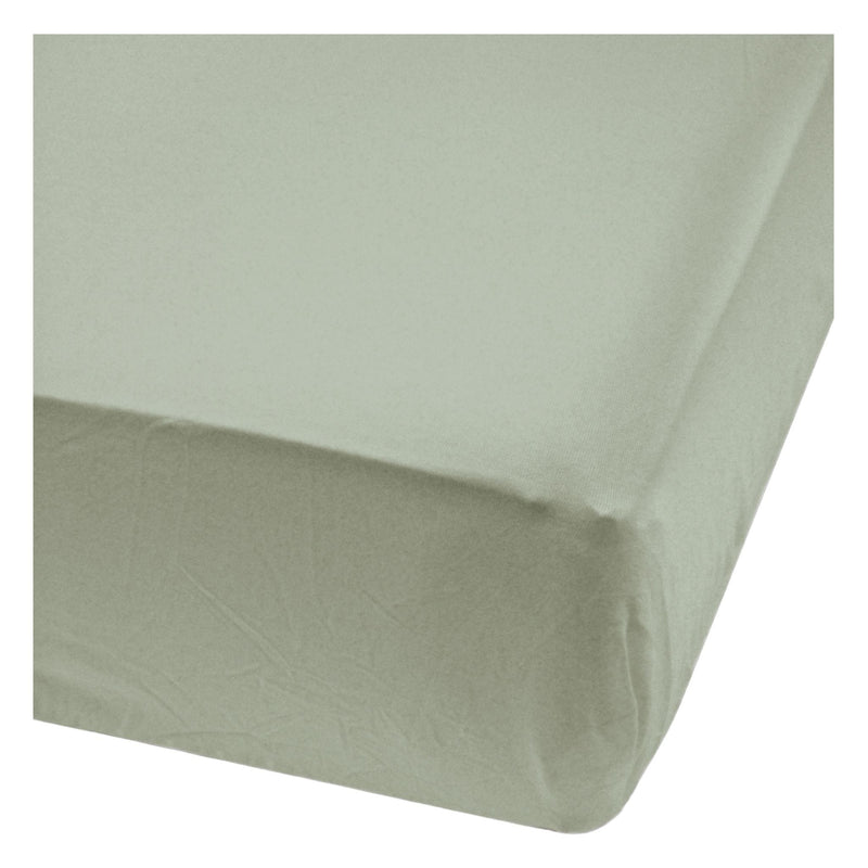 Perlimpinpin Bamboo Baby Crib Fitted Sheets, Moss S2