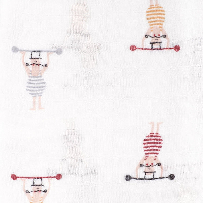 Perlimpinpin Cotton Muslin Baby Swaddle Blanket, Circus N0