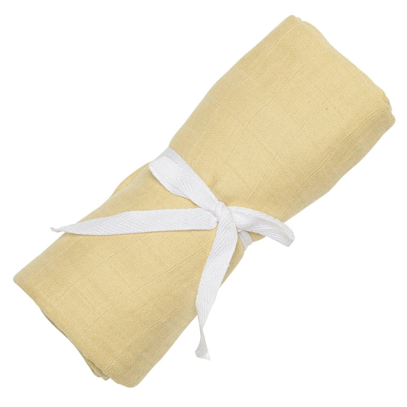 Perlimpinpin Cotton Muslin Baby Swaddle Blanket, Lemon V7