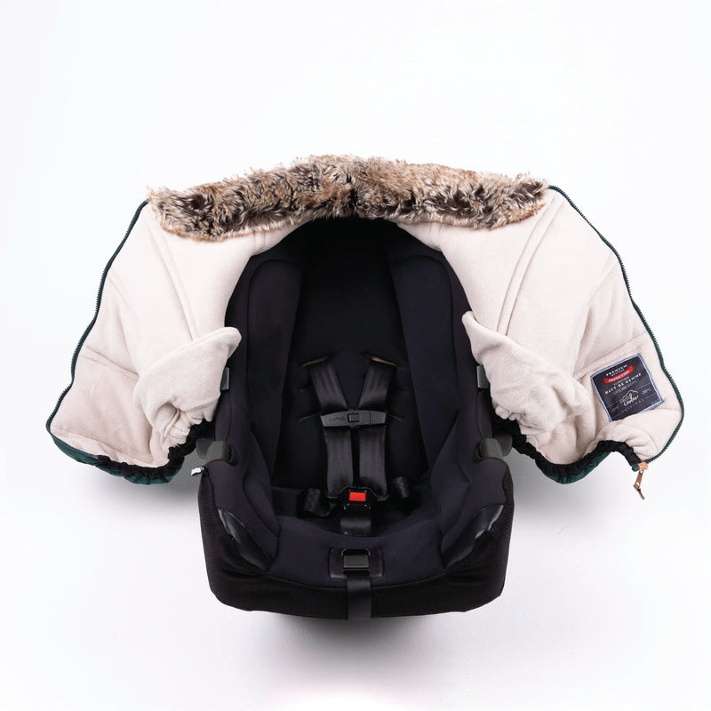 Petit Coulou Winter Baby Car Seat Cover, Sherpa Collection (-30°C to 5°C), Jasper F4