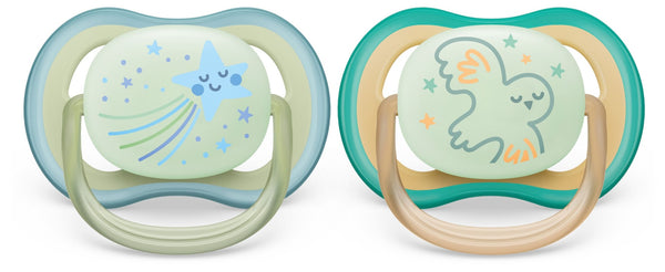 Philips Avent Ultra Air Pacifier, 0-6 Months, Smiling Star & Owl, 2-pk O6