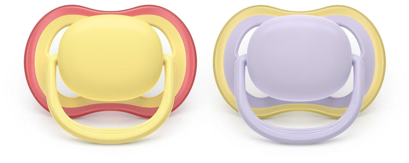 Philips Avent Ultra Air Powder Yellow Pacifier for 0-6M, 2-pk O6