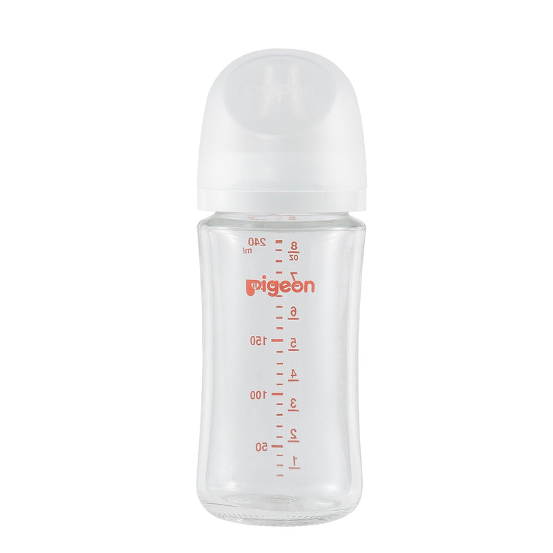 Pigeon Glass Bottle with Silicone Nipple (M), 8-oz, 3 Months+ H7