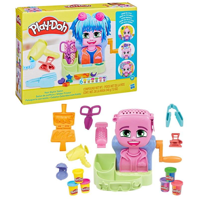Play-Doh Hair Stylin' Dual Colour Salon Playset, Ages 3+ I1
