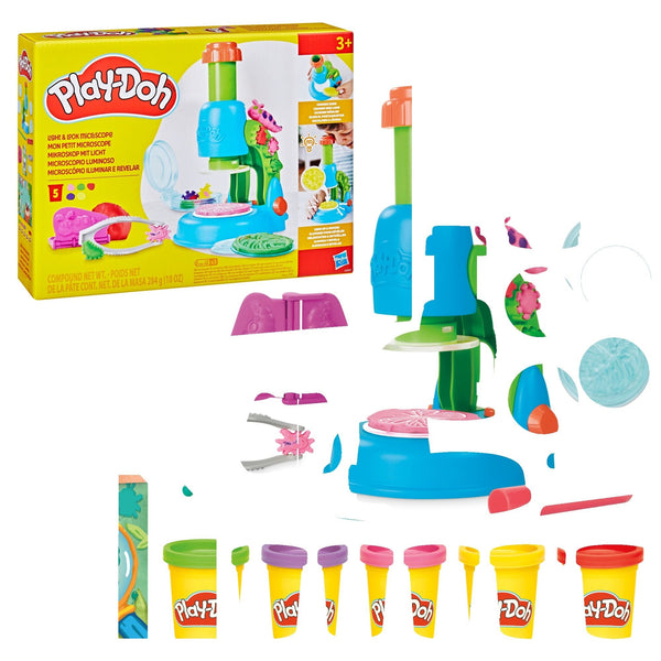 Play-Doh Light-up Microscope Playset with Glow Effects Z1