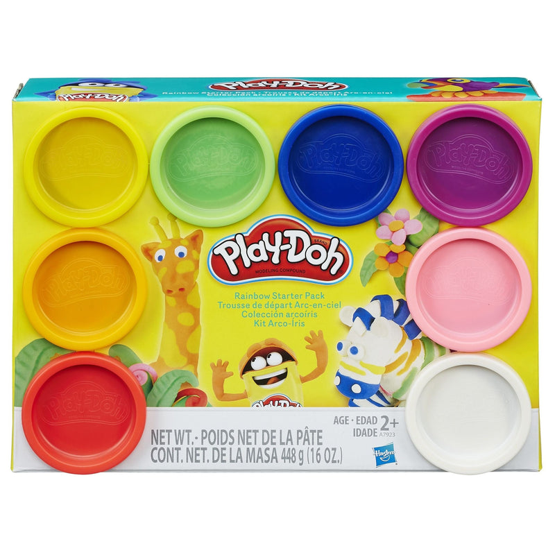 Play-Doh Rainbow 8 Colour Starter Pack Molding Material For Toddlers & Kids, Ages 2+ G3