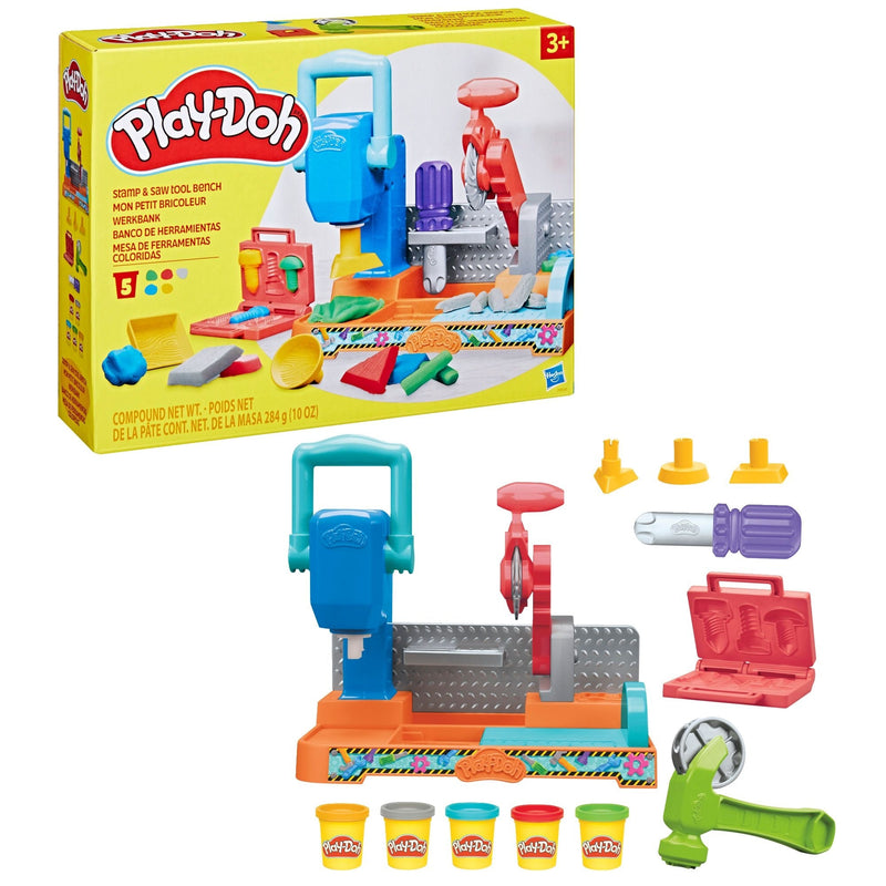 Play-Doh Stamp & Saw Tool Bench Playset, Ages 3+ E8