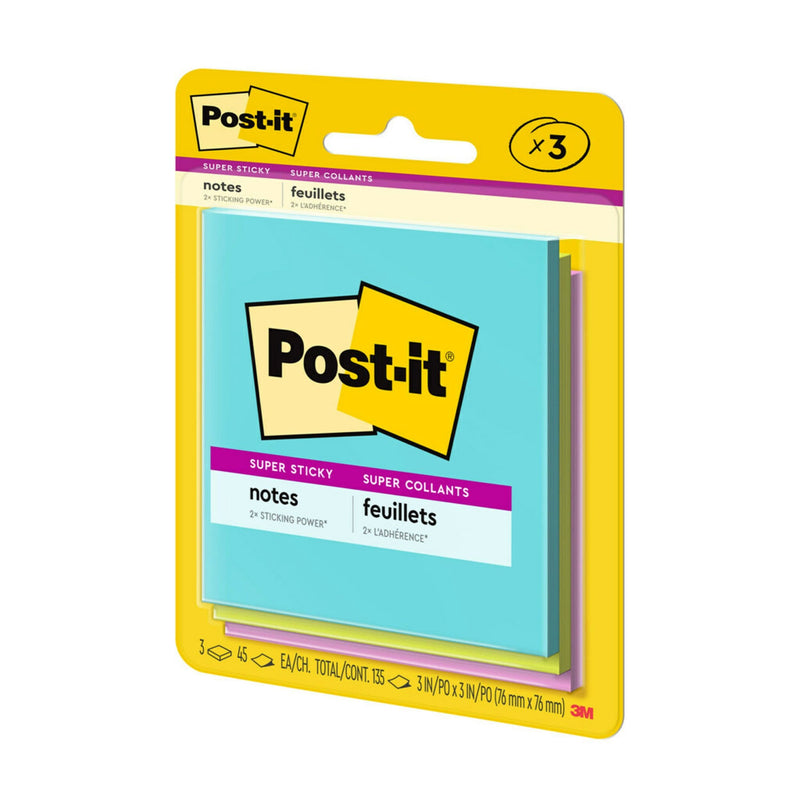 Post-it Super Sticky Notes Supernova Neons Notes, 3-pk N7