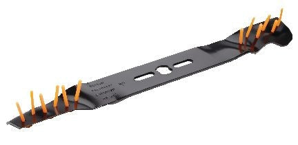 Power Rake Universal 6-in-1 Replacement Lawn Mower Blade, 21-in/22-in, Removable Tines E4