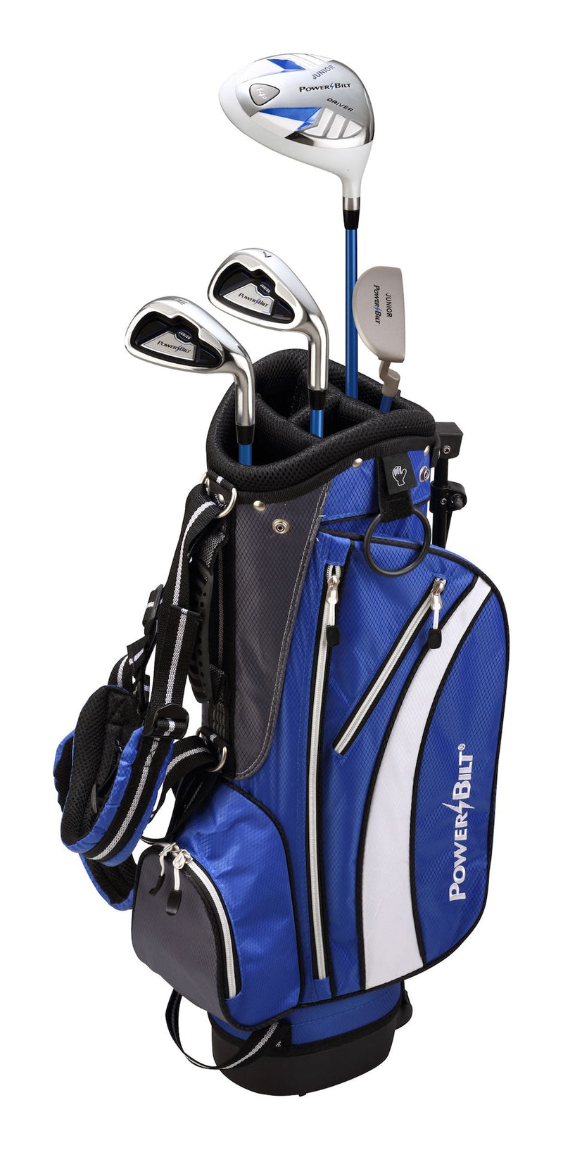 PowerBilt Junior Tour Golf Club Set, Ages 5-8, Left-Hand, Blue A0