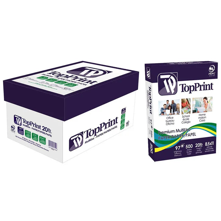 Premium Multi-use Top Print Paper, Letter, 8.5 in. x 11 in., 97 Bright, 20 lb. O5