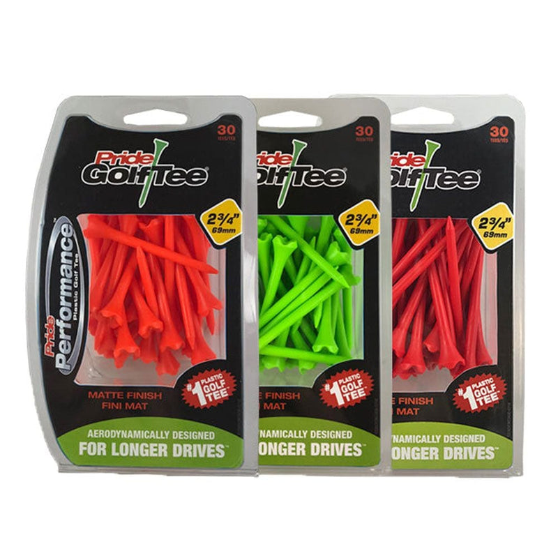 Pride Performance Plastic Golf Tee, 3-1/4-in, 30-pk, Citrus Matte Assorted Colours I9