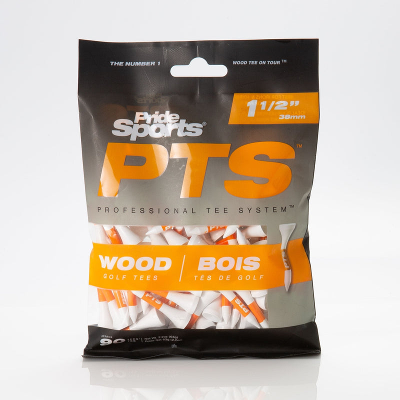 Pride Professional Tee System ProLength Plus Wood Golf Tee, 1-1/2-in, 90-pk, White Q3