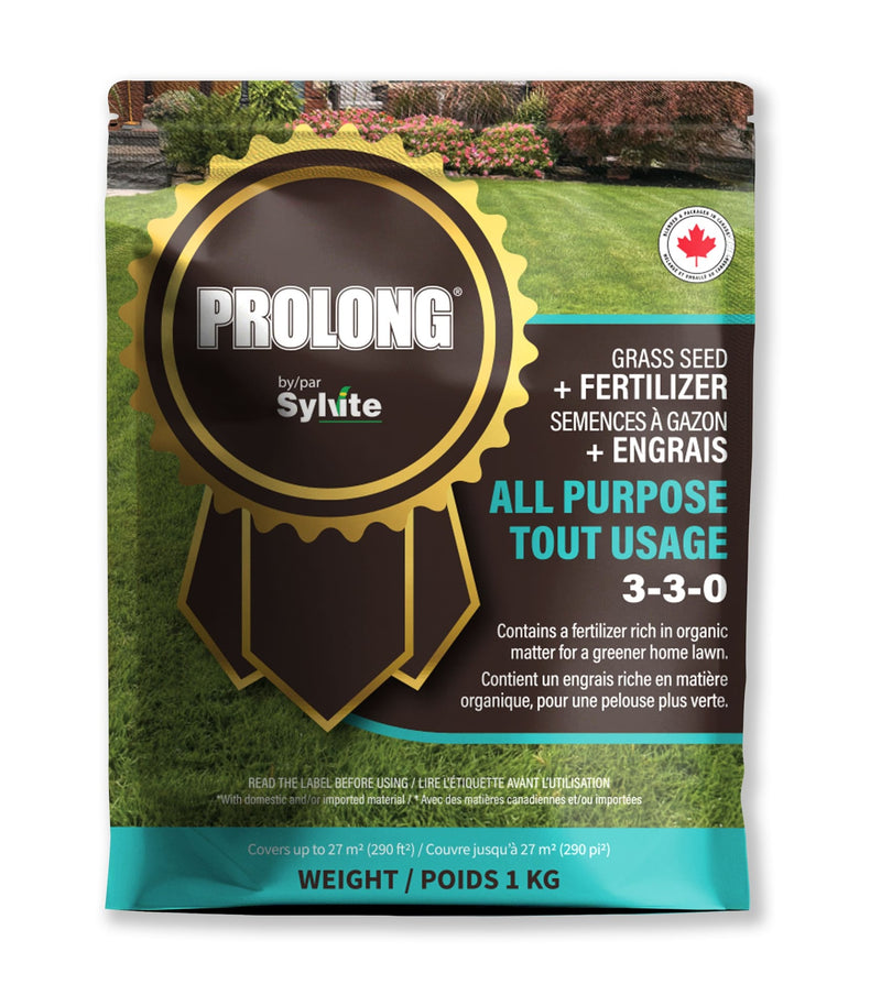 PROLONG All Purpose Grass Seed with Fertilizer, 3-3-0, 1kg K0