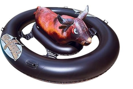 Promar Inflatabull Inflatable Bull Ride-On Lake/Pool Float Toy, Brown C9