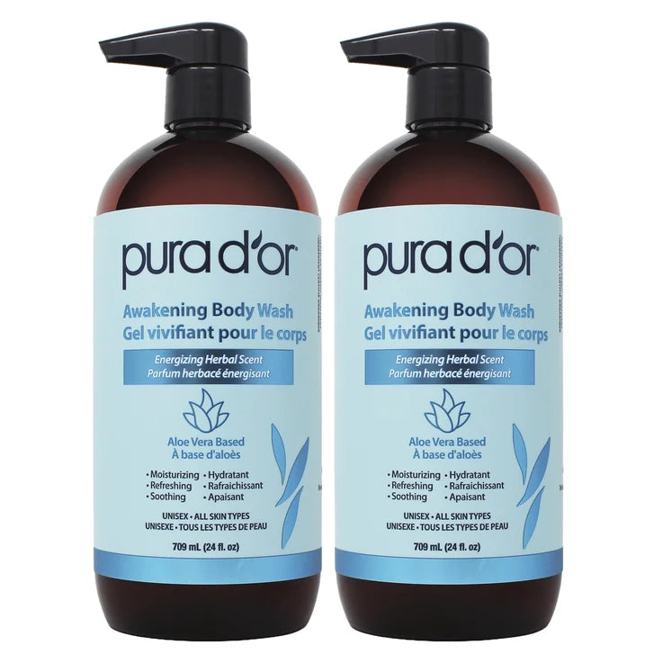 Pura D'or Awakening Body Wash, 2 x 709 mL Y3
