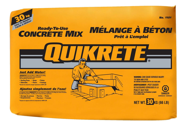 Quikrete Ready-To-Use Pre-Mixed Multi-Purpose Concrete Mix, Just Add Water, 30-kg Y7