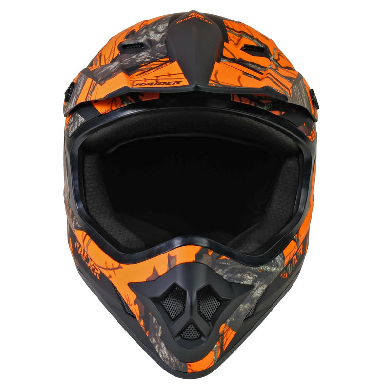 Raider Ambush V2 Off-Road Helmet, Adult, Oak Orange, Assorted Sizes T9