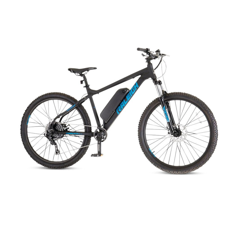Raleigh Ascend Hardtail Mountain 36V Electric Bike, 350W Motor, 27.5-in Wheel, Black N8