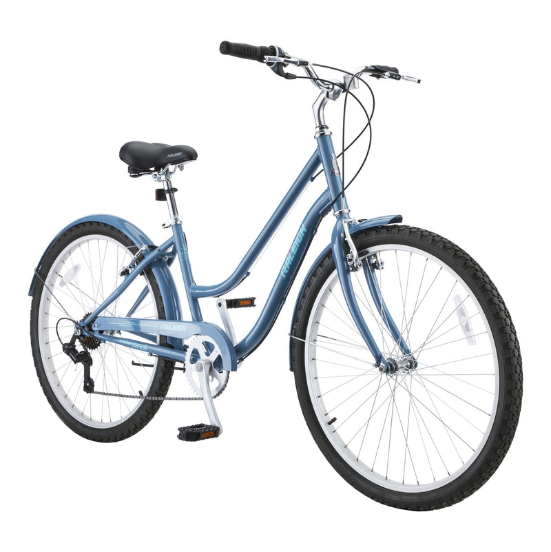 Raleigh Bluff Comfort Bike, Alloy V-brakes, 26-in, Blue V1