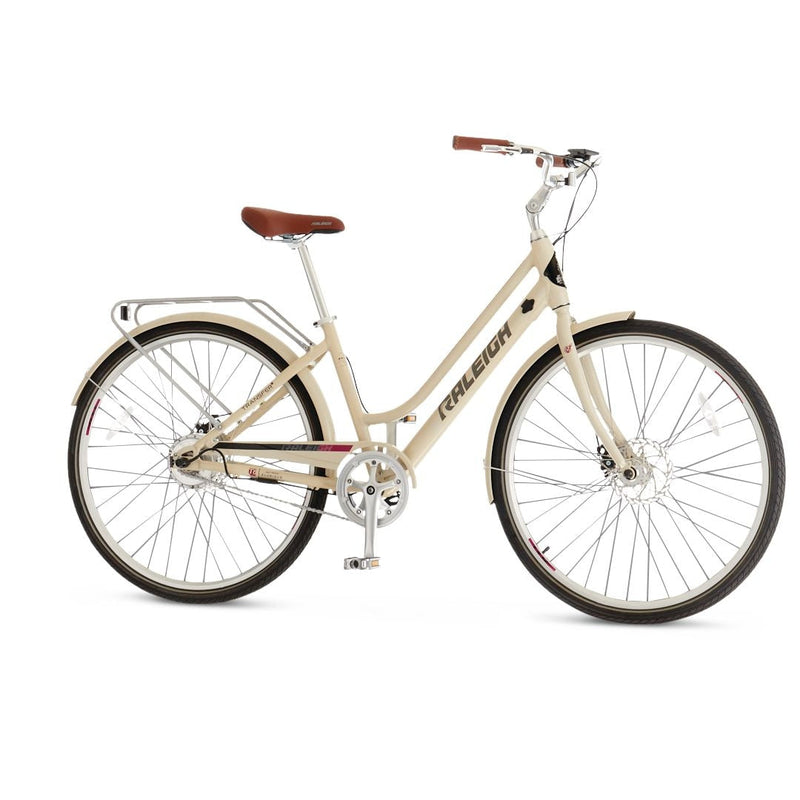 Raleigh Dobson Comfort Electric Bike, Lightweight & LCD Display-Integrated, 700C Wheels, Beige P5
