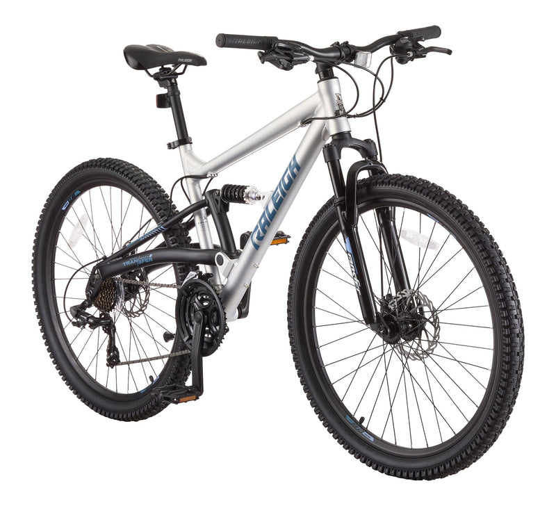 Raleigh Tracker DS Mountain Bike with 21-Speed Shimano Shifting System, Silver T7