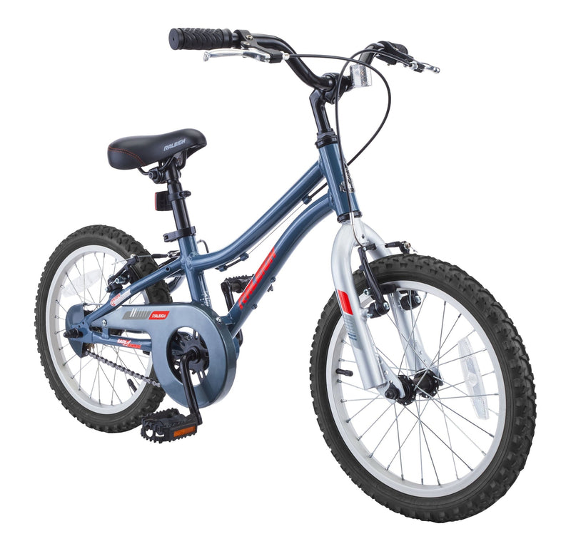 Raleigh Vibe Kids' Bike with Alloy V-brakes, 16-in, Grey/Blue O0