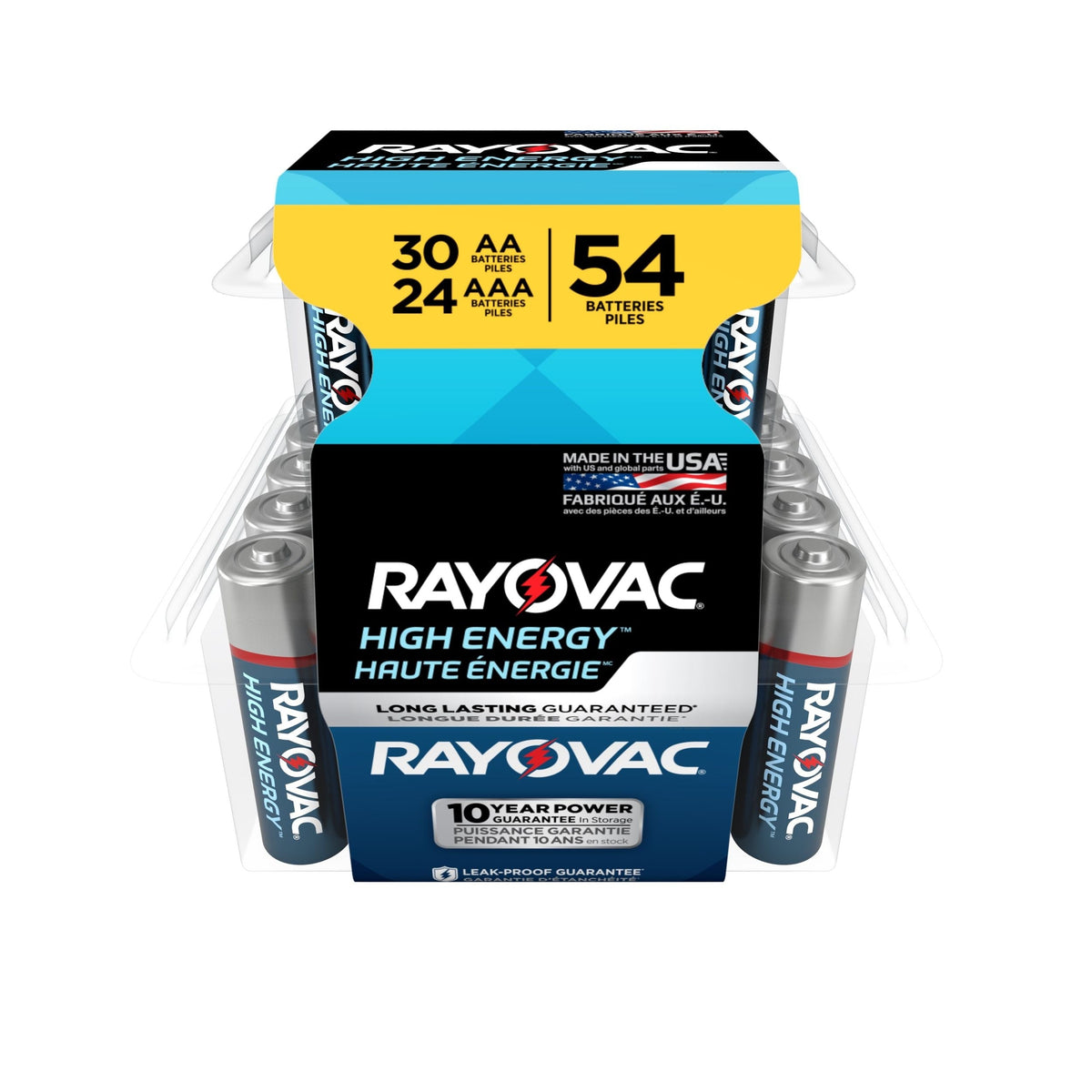Rayovac AA30/AAA24 Battery Combo Pack, 54-pk