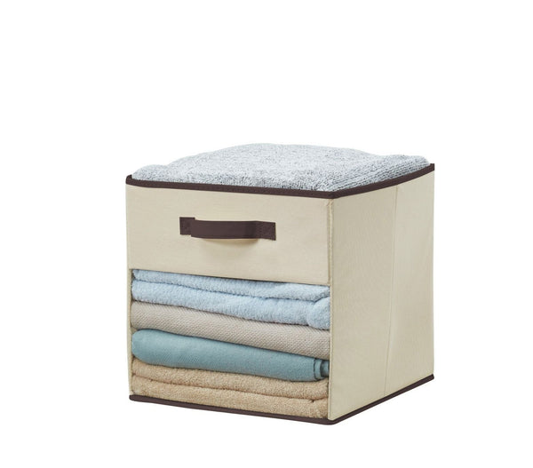 Decomomo Collapsible Transparent Front Cube, 11-in, 6-pk, Beige J0