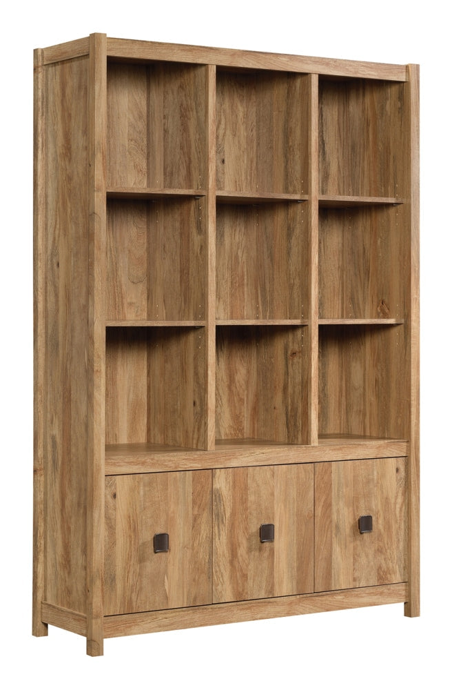 Sauder Cannery Bridge 3-Door Bookcase/Bookshelf Storage Cabinet, Sindoori Mango Finish M7