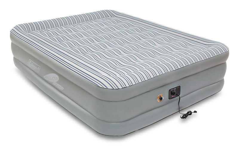 Coleman Queen SupportRest Elite Double-High Inflatable Air Mattress/Airbed with Built-In 120V Pump, Woods Outdoor Collapsible Folding Utility... W6