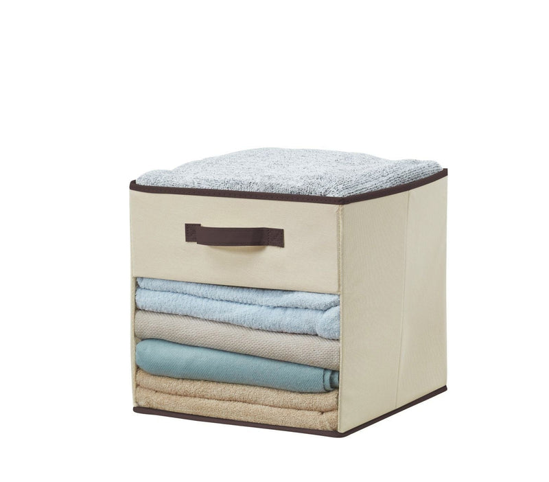 Decomomo Collapsible Transparent Front Cube, 11-in, 6-pk, Beige K5