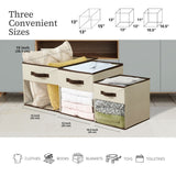 Decomomo Collapsible Transparent Front Cube, 11-in, 6-pk, Beige