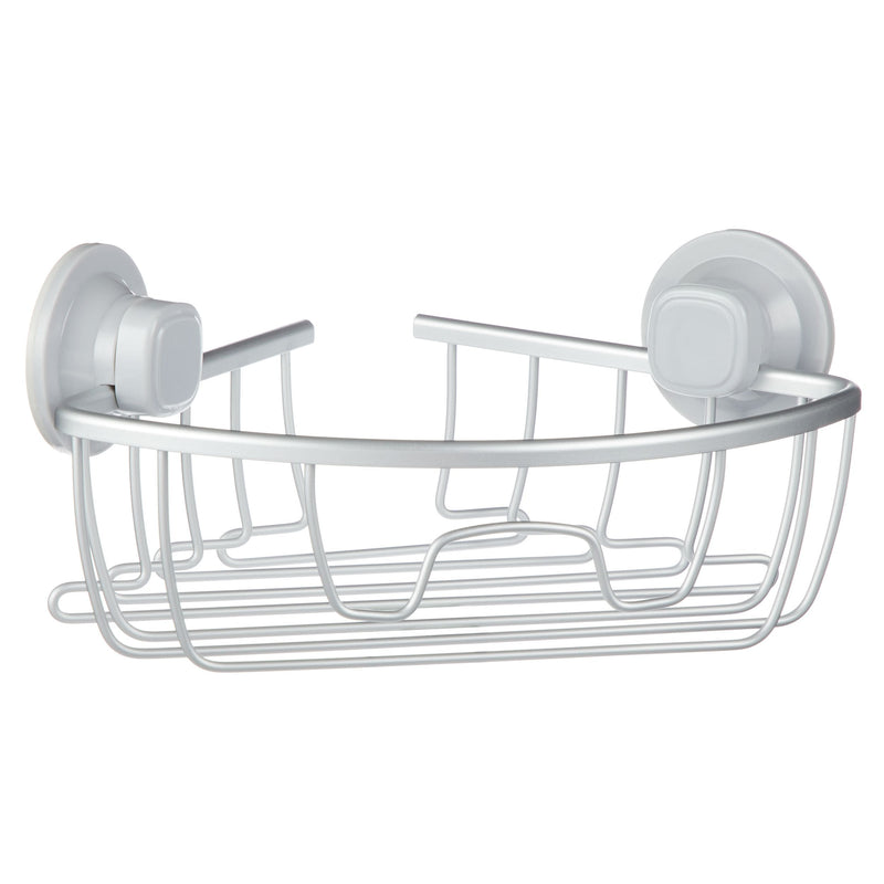 For Living Aluminum Rust-Resistant Suction Corner Shower Caddy, 3-in x 10-in x 7.25-in U6
