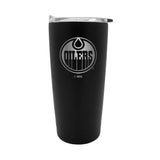 NHL Edmonton Oilers Executive Stainless Steel Insulated Travel Tumbler, Black, 20-oz