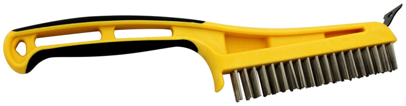 Richard Stainless Steel Wire Bristle Brush with Metal Scraper, Removes Paint/Dirt/Rust N5