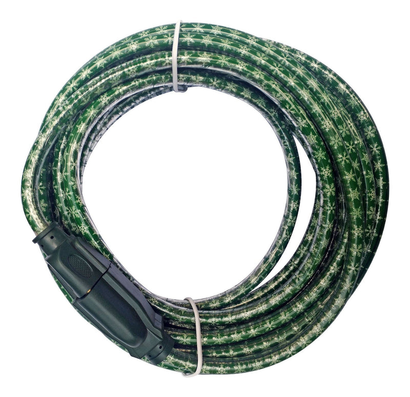 RiteCord 1-Outlet Green Extension Cord with Snowflake, 7.5-m Y5