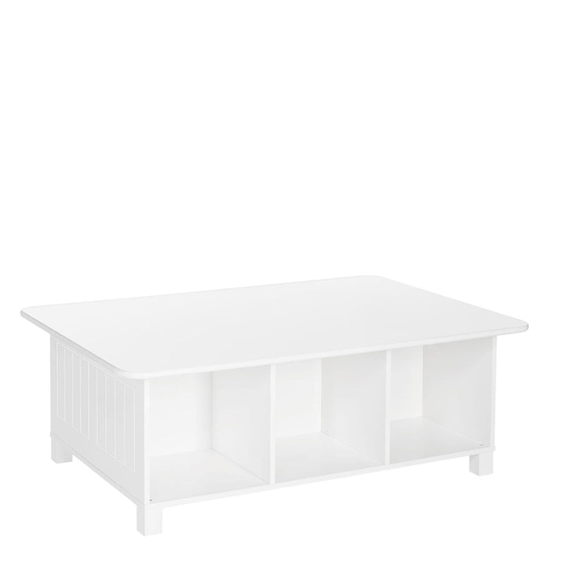 RiverRidge Home Kids' Desk, Activity & Play Table with 6 Storage Cubbies, For Bedroom/Playroom, White V2