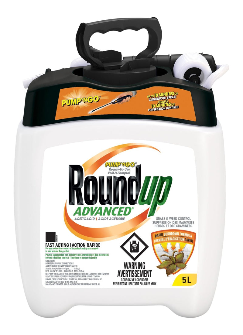 Roundup Advanced Ready-to-Use Grass and Weed Control/Killer with Pump-N-Go Applicator, 5-L I3