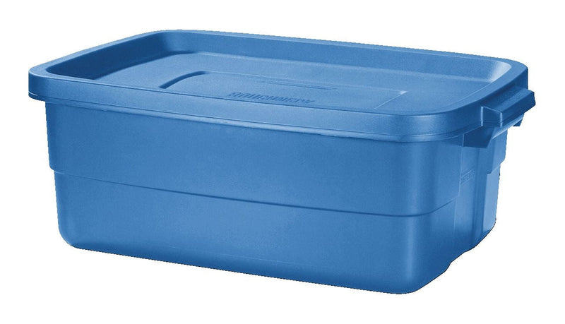 Rubbermaid Roughneck Stackable Storage Box with Lid, 38-L, Blue B7